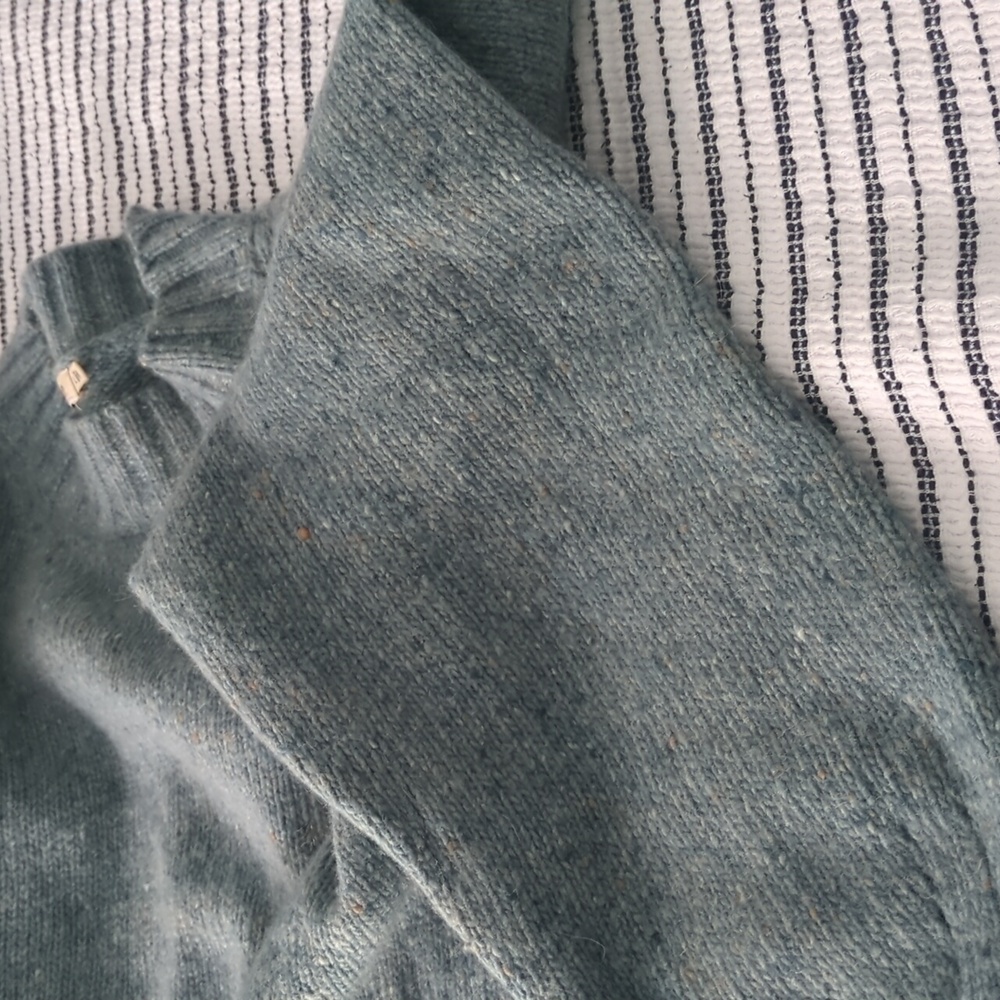 Faherty Women's Crew Neck Sweater in Light Gray - Picture 14 of 15